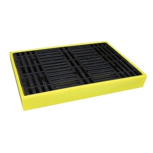 low profile spill containment pallet for 2 drums
