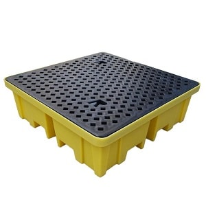 Heavy Duty Poly Containment Spill Pallet for 4 Drums