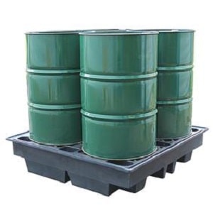 Recycled Polyethylene Spill Pallet for 4 drums