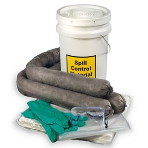 universal spill kit 5 gallon absorbent capacity with plastic bucket