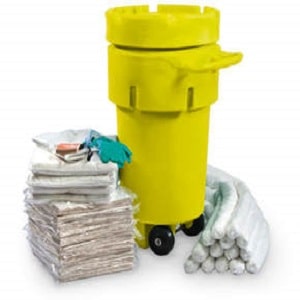 oil spill kit 50 gallon absorbent capacity with wheeled poly overpack