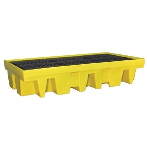 yellow HDPE Drum Storage Secondary Containment Pallet