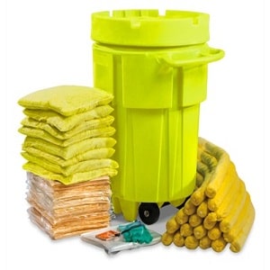Chemical spill kit 95 gallon absorbent capacity with poly overpack drum