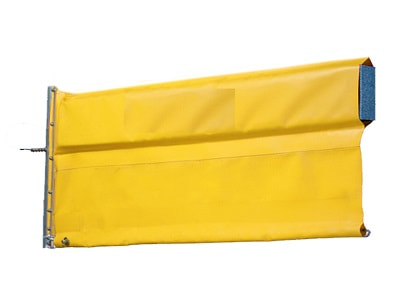 a piece of yellow pvc containment boom