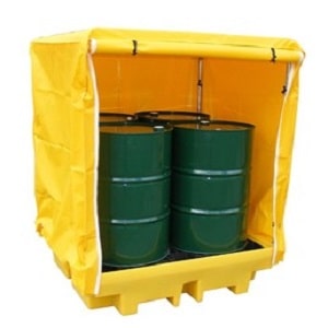 PVC covered drum pallet for 4 drums