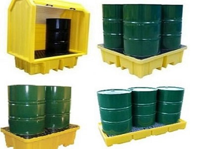 poly secondary spill containment pallets