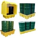 open and close drum spill pallets