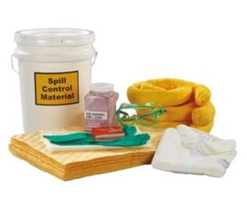 battery acid spill kit in a pail