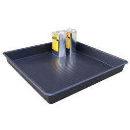 Poly Drip Tray 100 Liter sump capacity with 2 steel cans