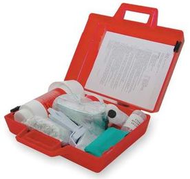 Mercury spillage control kit in red color box