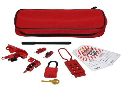 lockout tagout kit bag and its accessories
