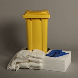 Yellow Trolley bin Oil Spill Kit 120 liter absorbency