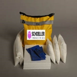 Oil Spill Kit 50 liter absorbency in a Yellow Bag