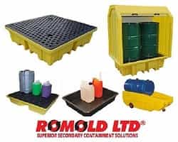 poly spill containment pallets from ROMOLD UK