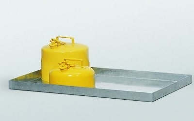 Stainless Steel Drip Tray with yellow cans